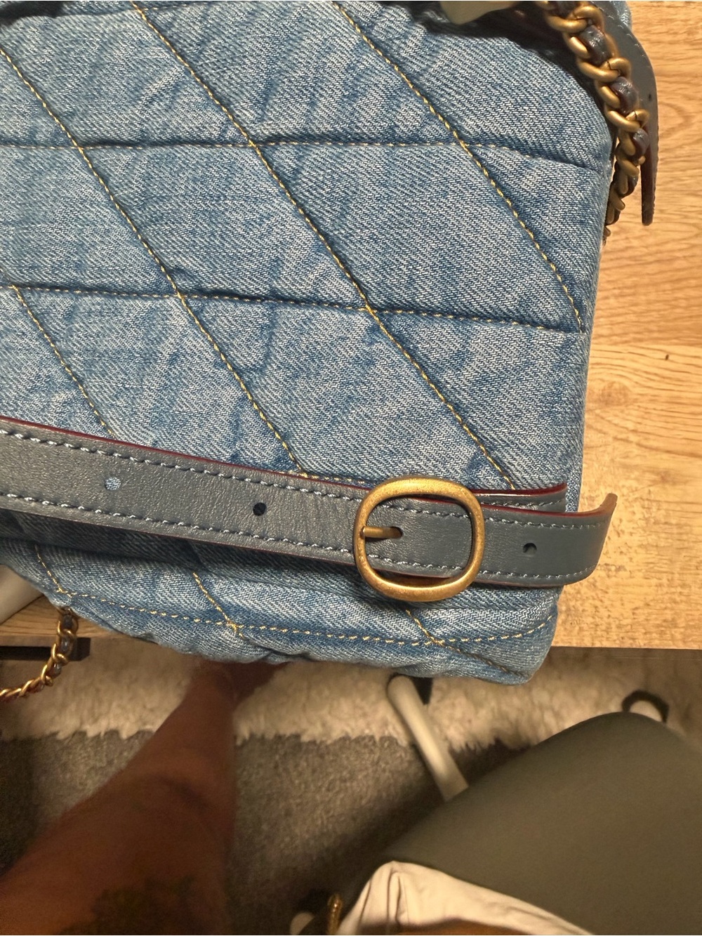 COACH Quilted Denim Tabby Small Backpack - Picture 10 of 14